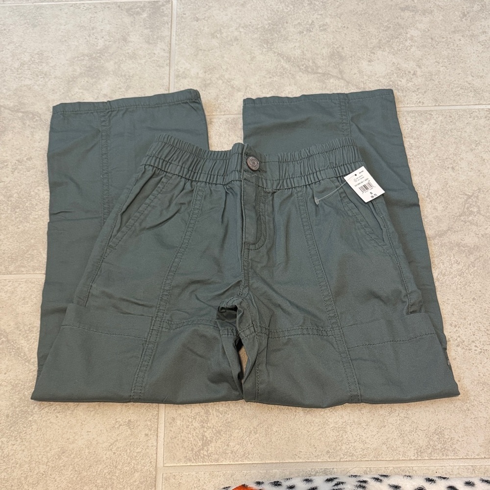 GAP Kids Elastic Waist Charcoal Pants